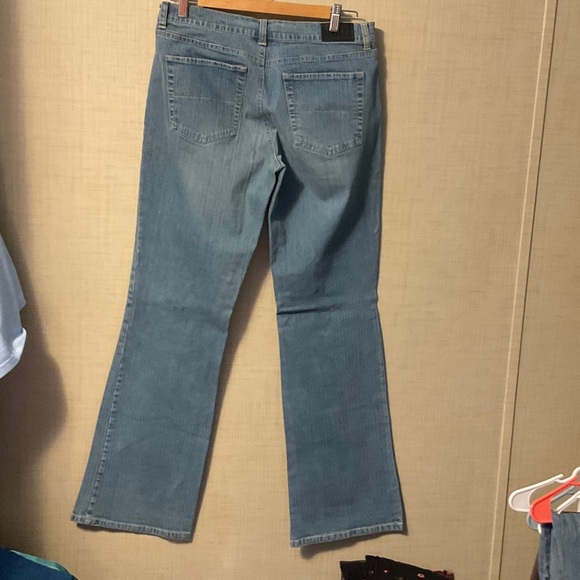 New York & Company Light Blue Flare Jeans - Picture 2 of 5